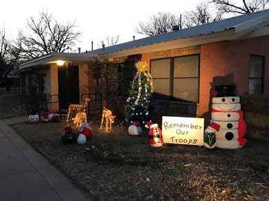 Childress Housing Authority Administrative Office with Christmas Decorations